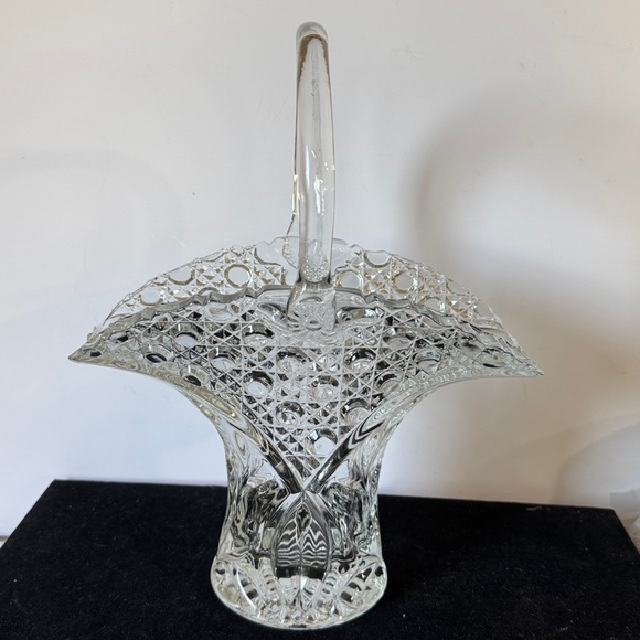 Other - Vintage 1970s Le Smith Buttons And Daisies Crystal Cut Clear Basket